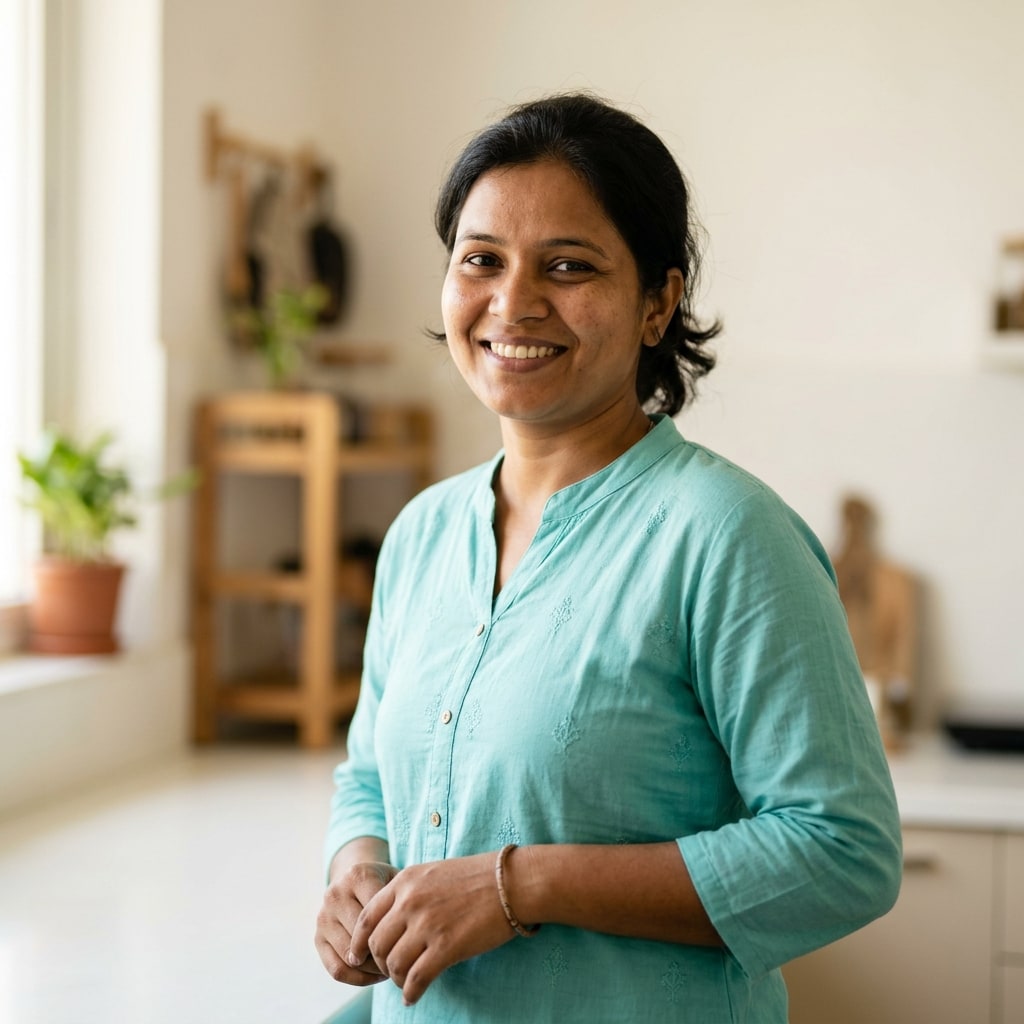 Verified RENZA helper arriving promptly at customer home doorstep